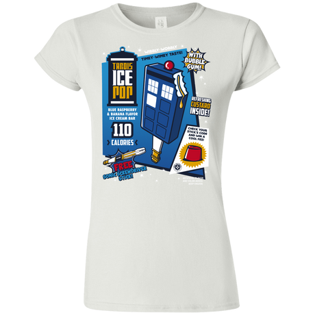 T-Shirts White / S Tardis Ice Pop Junior Slimmer-Fit T-Shirt