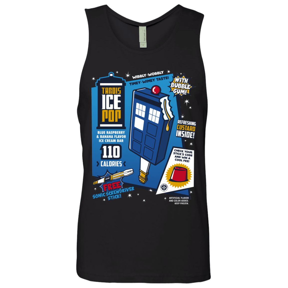 T-Shirts Black / S Tardis Ice Pop Men's Premium Tank Top