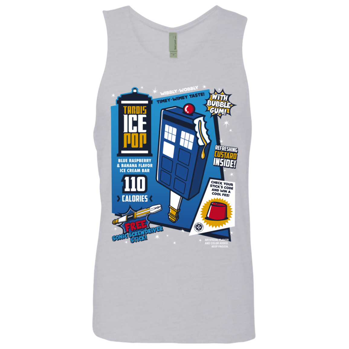 T-Shirts Heather Grey / S Tardis Ice Pop Men's Premium Tank Top