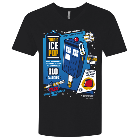 T-Shirts Black / X-Small Tardis Ice Pop Men's Premium V-Neck