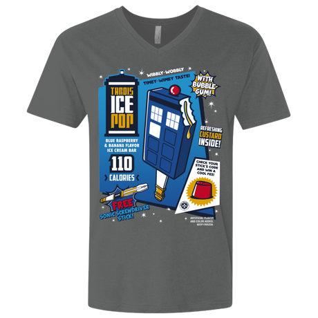 T-Shirts Heavy Metal / X-Small Tardis Ice Pop Men's Premium V-Neck