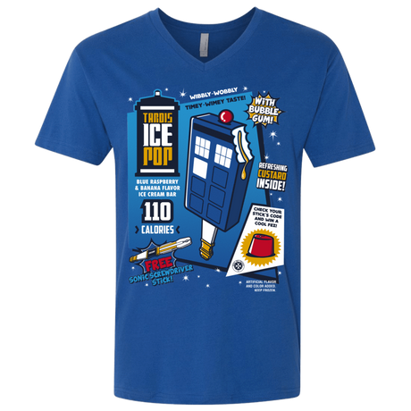 T-Shirts Royal / X-Small Tardis Ice Pop Men's Premium V-Neck
