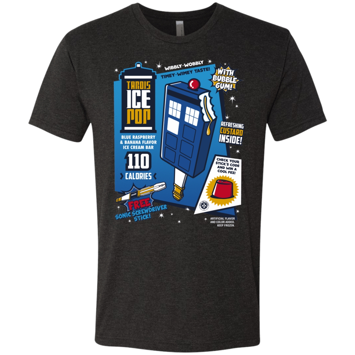 T-Shirts Vintage Black / S Tardis Ice Pop Men's Triblend T-Shirt