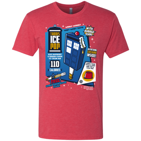T-Shirts Vintage Red / S Tardis Ice Pop Men's Triblend T-Shirt