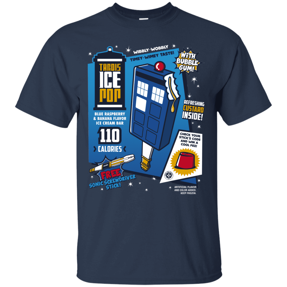 T-Shirts Navy / S Tardis Ice Pop T-Shirt