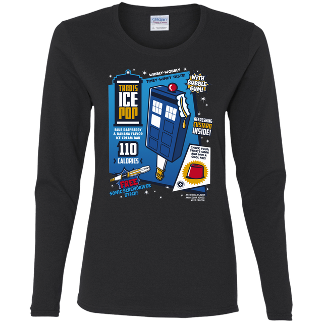 T-Shirts Black / S Tardis Ice Pop Women's Long Sleeve T-Shirt