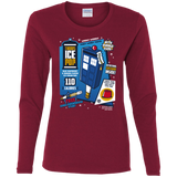 T-Shirts Cardinal / S Tardis Ice Pop Women's Long Sleeve T-Shirt