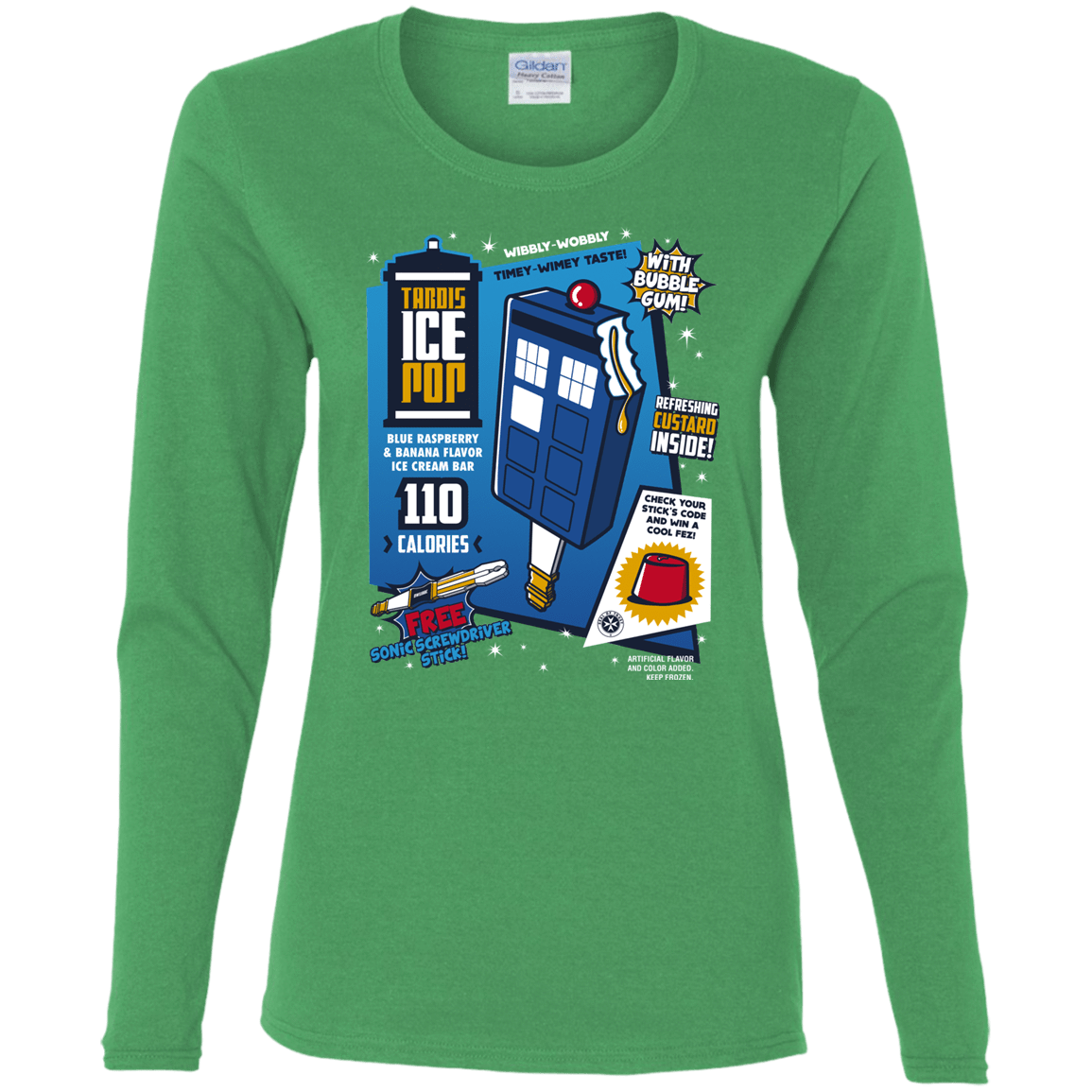 T-Shirts Irish Green / S Tardis Ice Pop Women's Long Sleeve T-Shirt