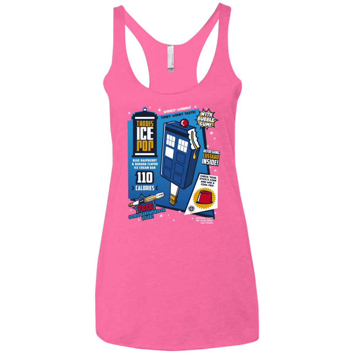 Tardis Ice Pop Women's Triblend Racerback Tank