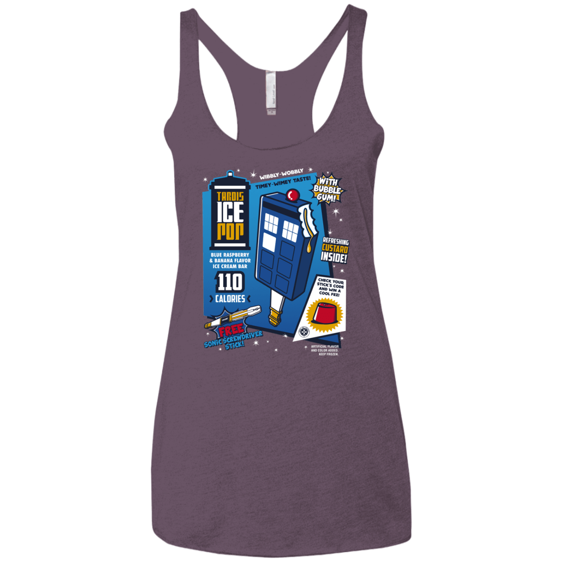 Tardis Ice Pop Women's Triblend Racerback Tank