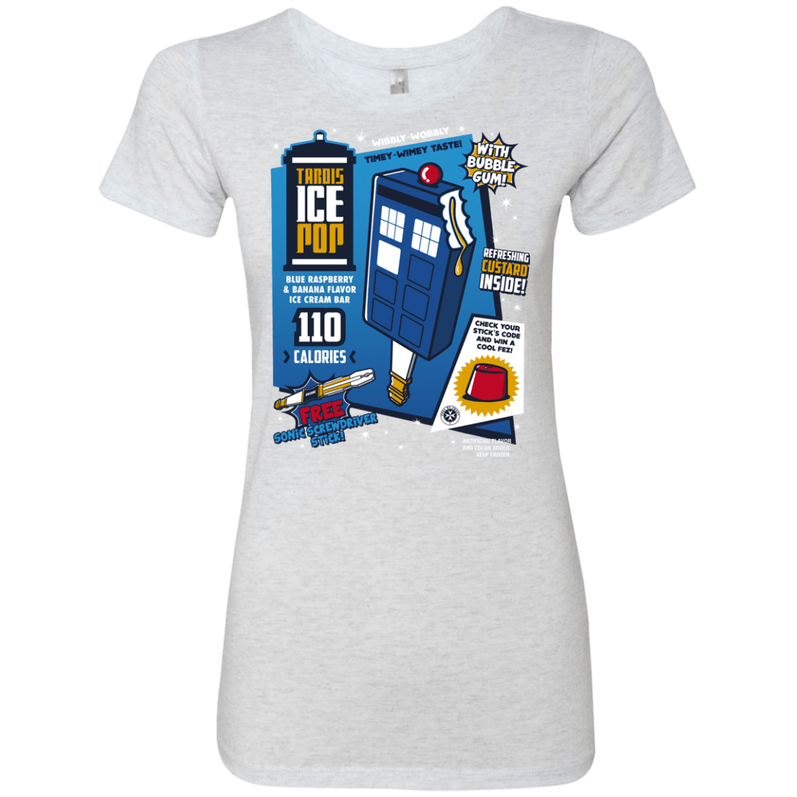 T-Shirts Heather White / S Tardis Ice Pop Women's Triblend T-Shirt