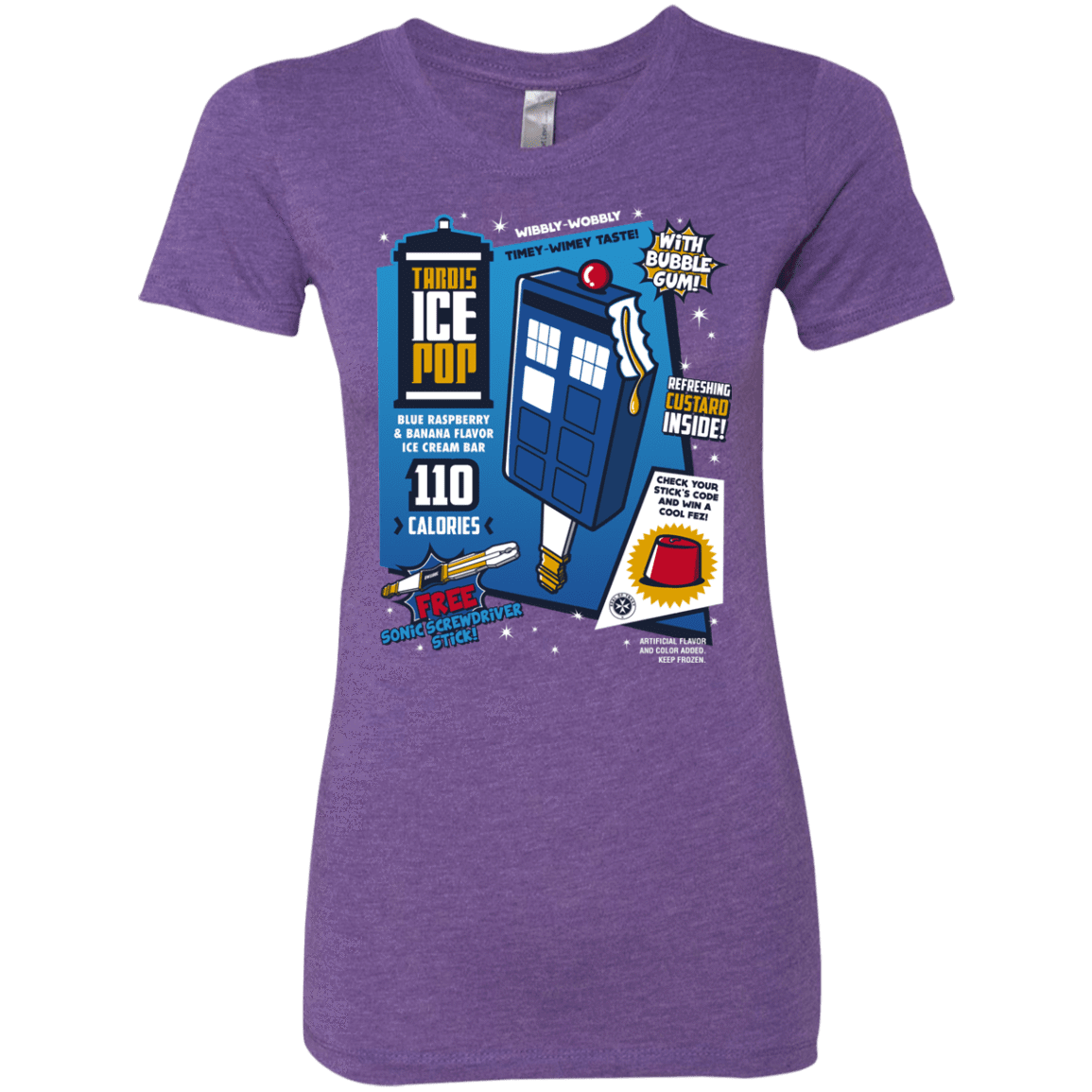 T-Shirts Purple Rush / S Tardis Ice Pop Women's Triblend T-Shirt