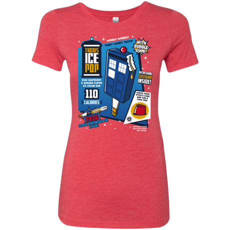 T-Shirts Vintage Red / S Tardis Ice Pop Women's Triblend T-Shirt