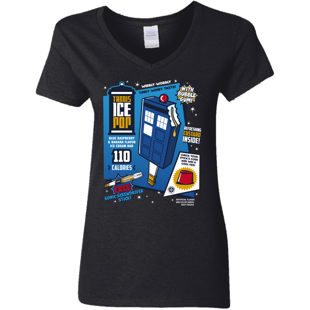 T-Shirts Black / S Tardis Ice Pop Women's V-Neck T-Shirt