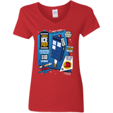 T-Shirts Red / S Tardis Ice Pop Women's V-Neck T-Shirt