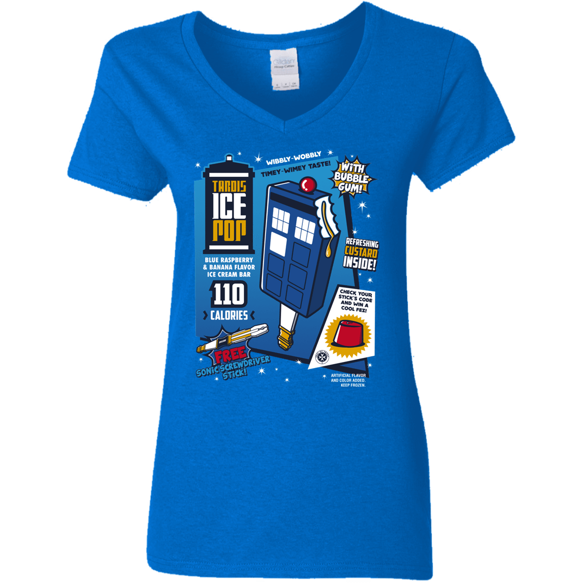 T-Shirts Royal / S Tardis Ice Pop Women's V-Neck T-Shirt