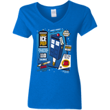 T-Shirts Royal / S Tardis Ice Pop Women's V-Neck T-Shirt