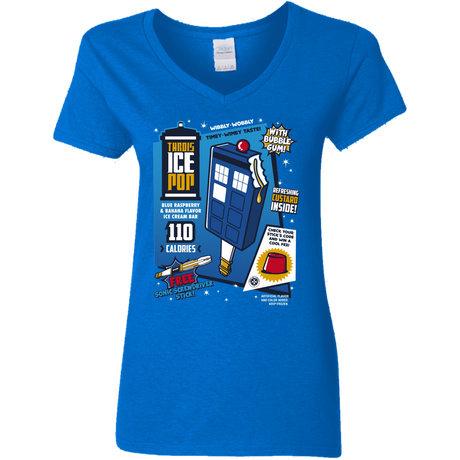 T-Shirts Royal / S Tardis Ice Pop Women's V-Neck T-Shirt