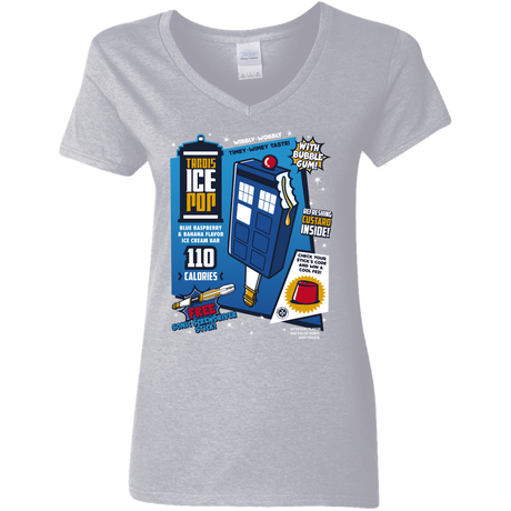 T-Shirts Sport Grey / S Tardis Ice Pop Women's V-Neck T-Shirt