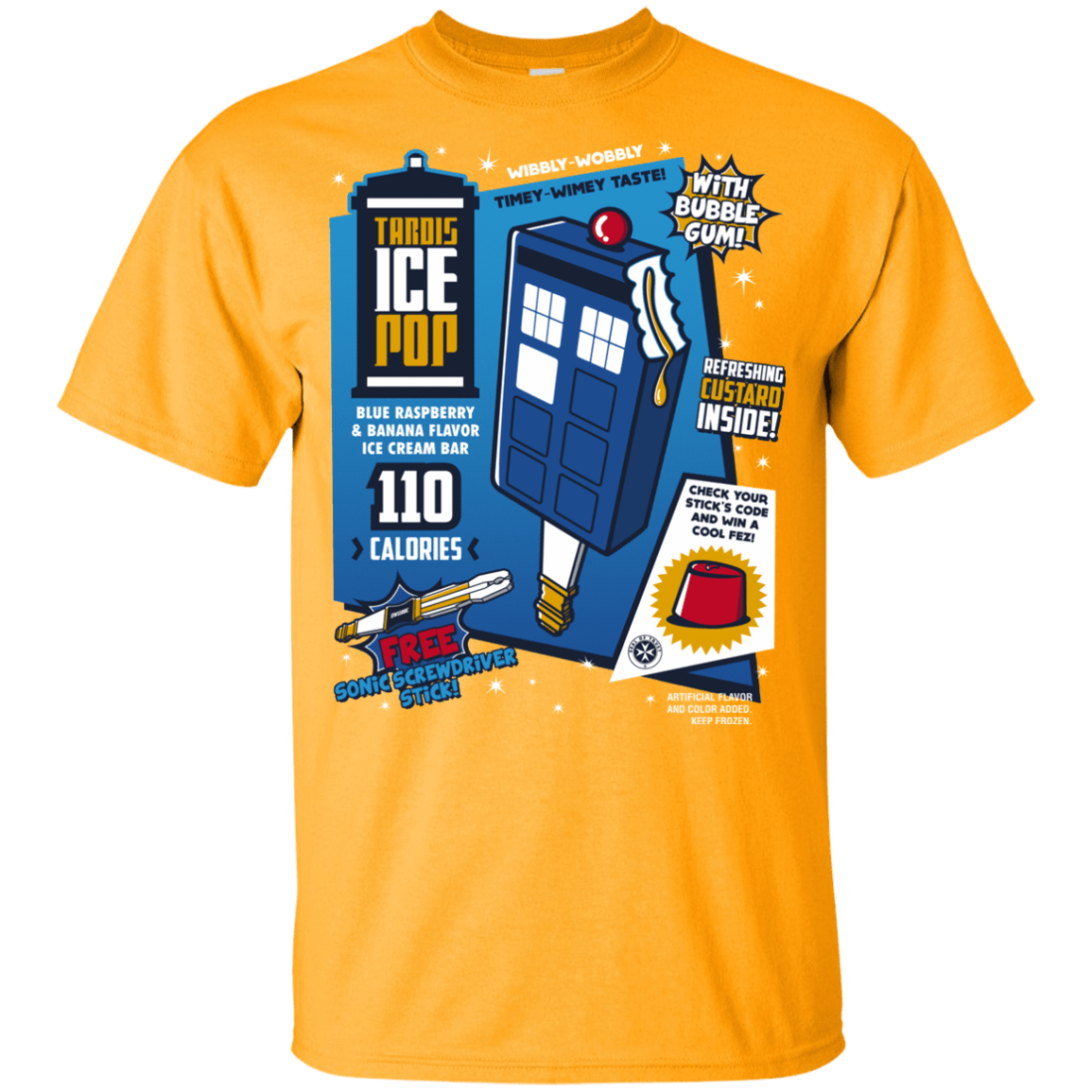 T-Shirts Gold / YXS Tardis Ice Pop Youth T-Shirt