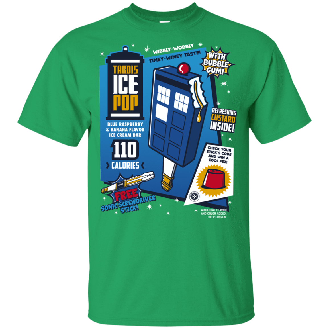 T-Shirts Irish Green / YXS Tardis Ice Pop Youth T-Shirt