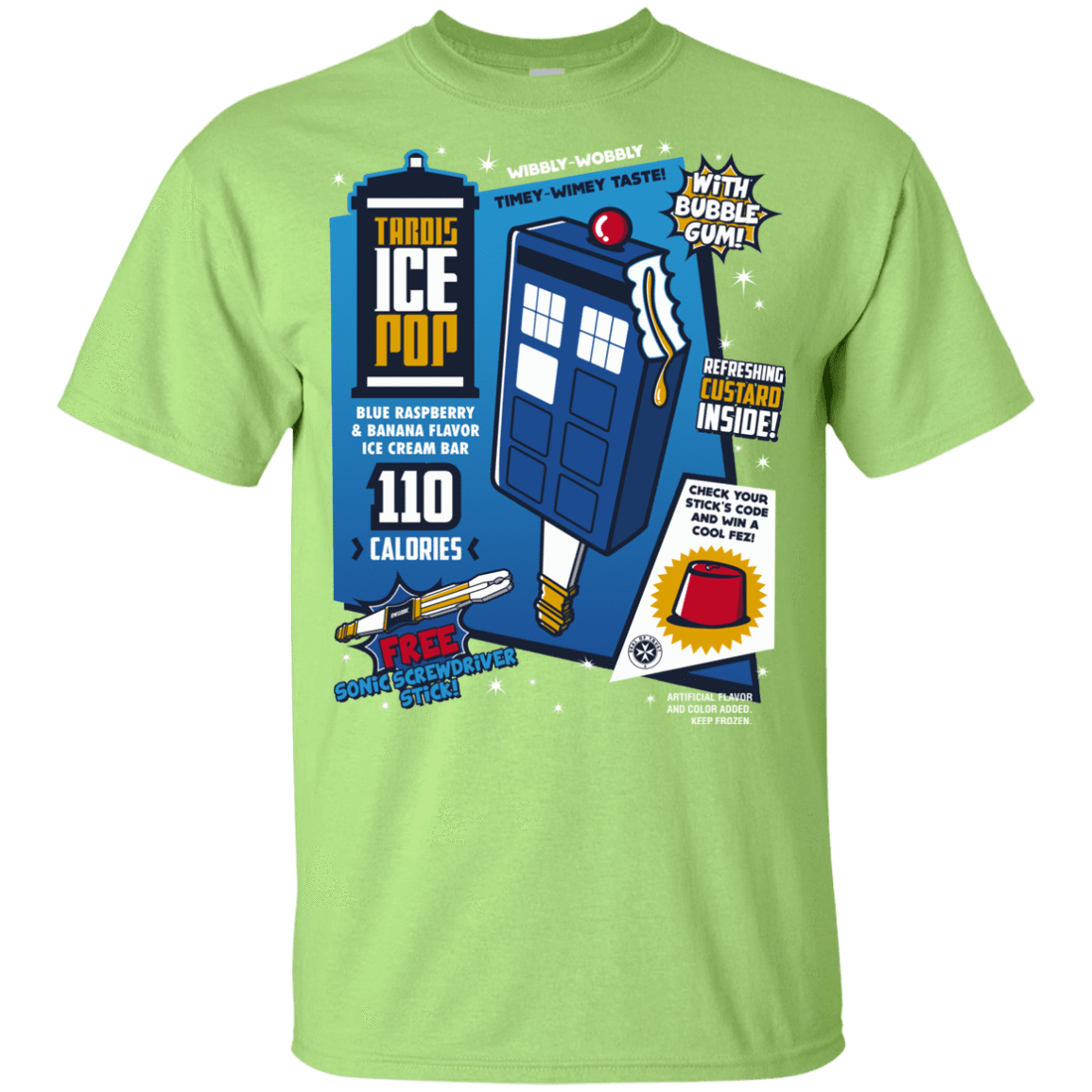 T-Shirts Mint Green / YXS Tardis Ice Pop Youth T-Shirt