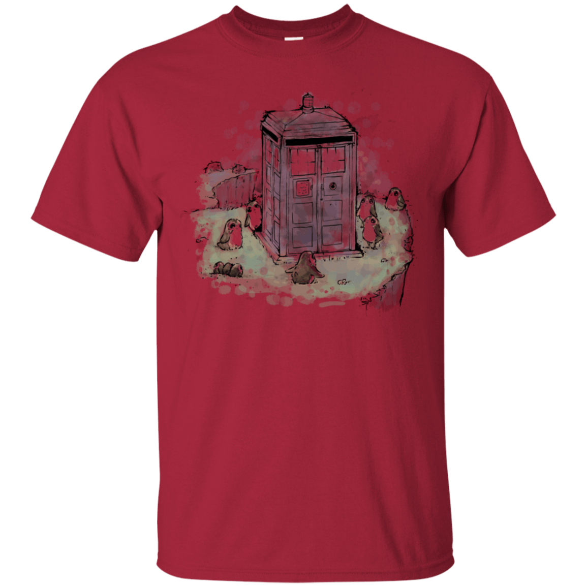 T-Shirts Cardinal / S Tardis in Jedi Island T-Shirt