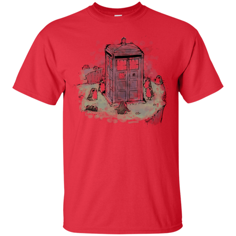 T-Shirts Red / S Tardis in Jedi Island T-Shirt