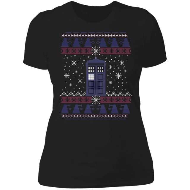 T-Shirts Black / X-Small Tardis in the Snow Women's Premium T-Shirt