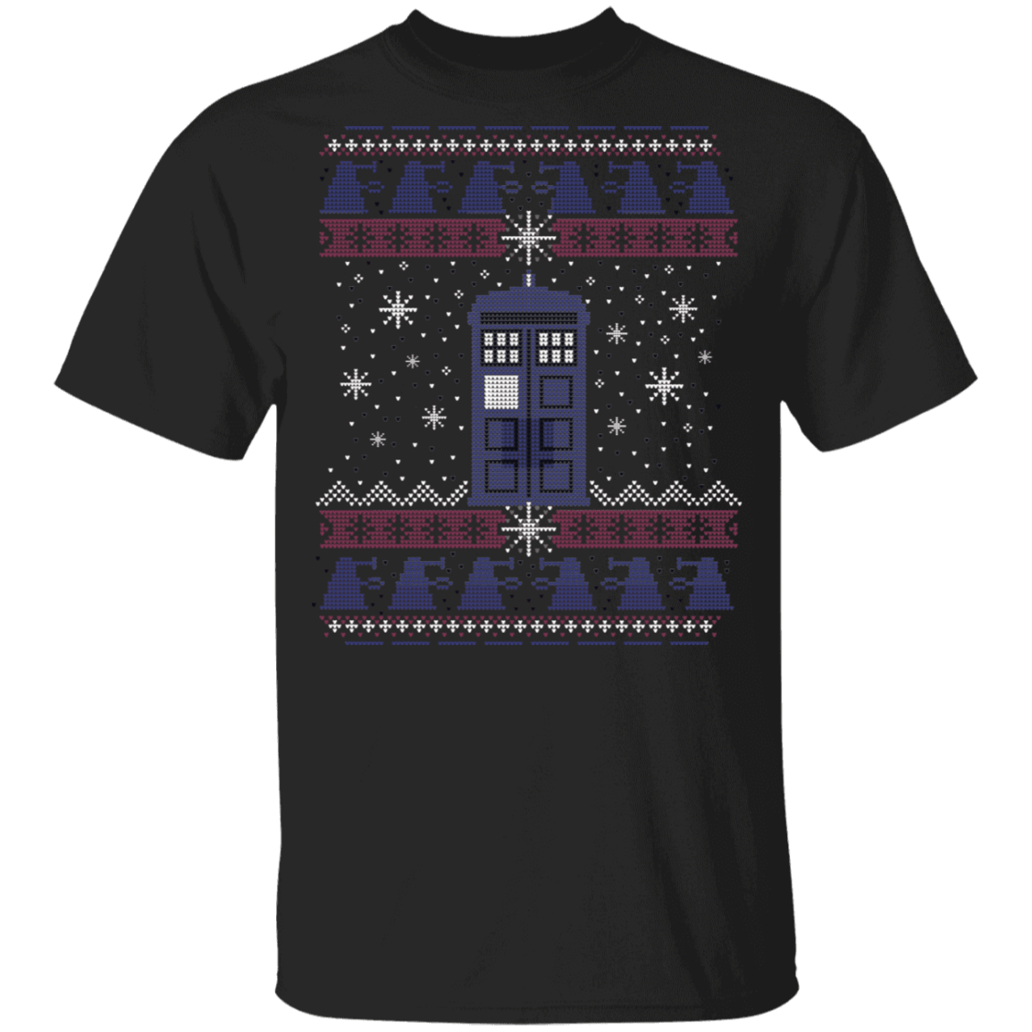 T-Shirts Black / YXS Tardis in the Snow Youth T-Shirt