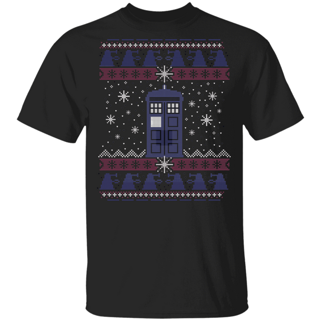 T-Shirts Black / YXS Tardis in the Snow Youth T-Shirt