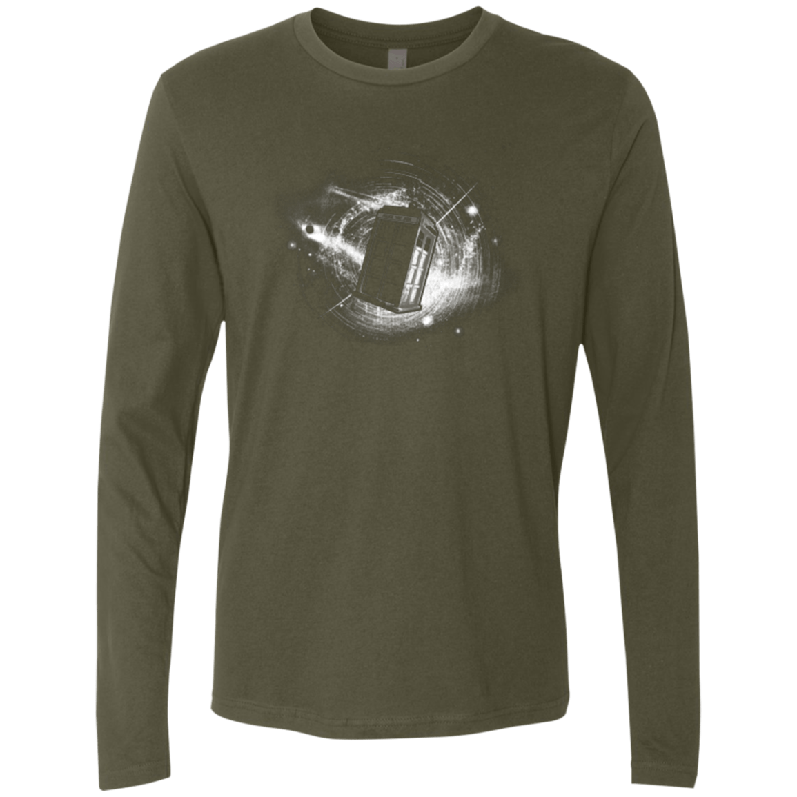 T-Shirts Military Green / Small Tardis Men's Premium Long Sleeve