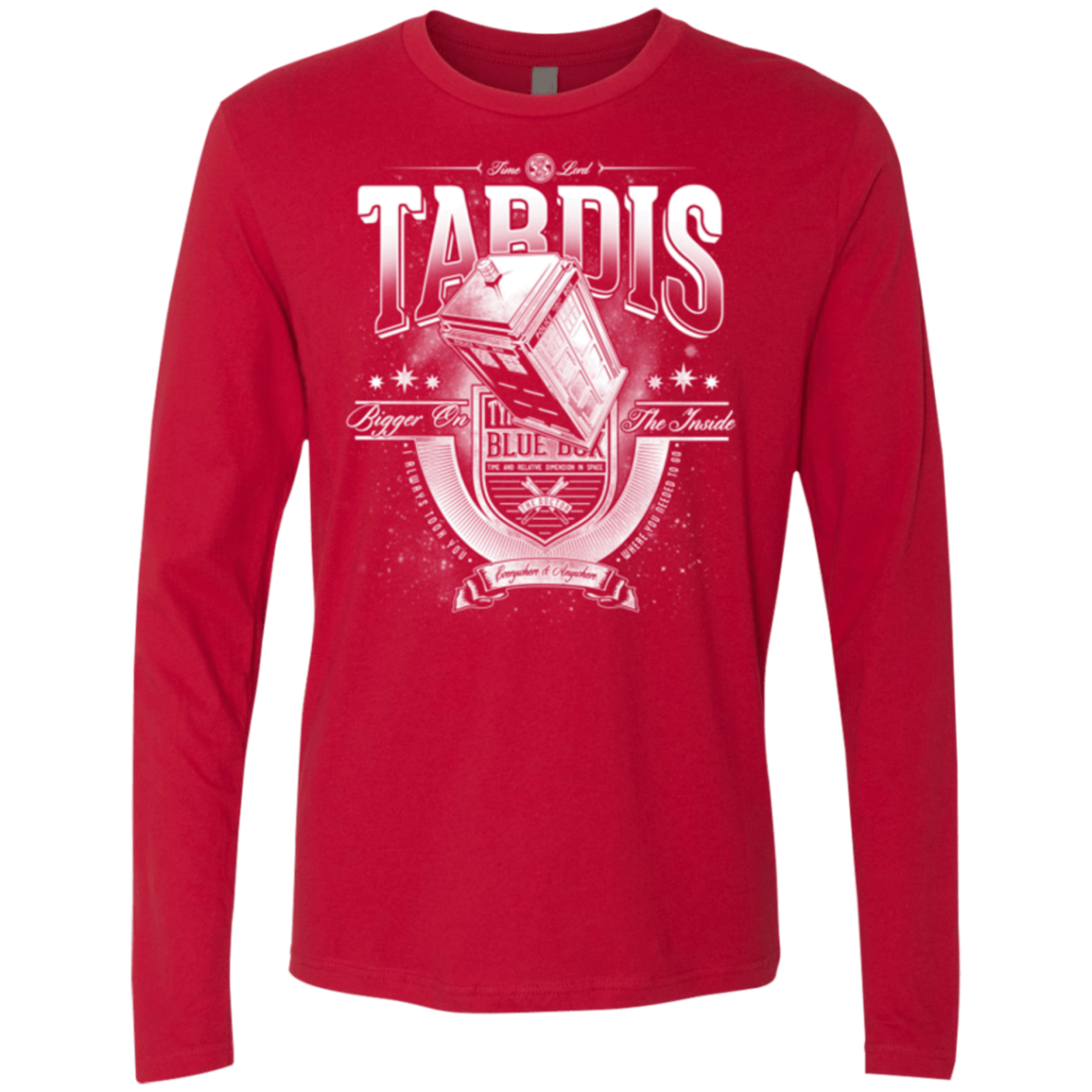 T-Shirts Red / Small Tardis Men's Premium Long Sleeve