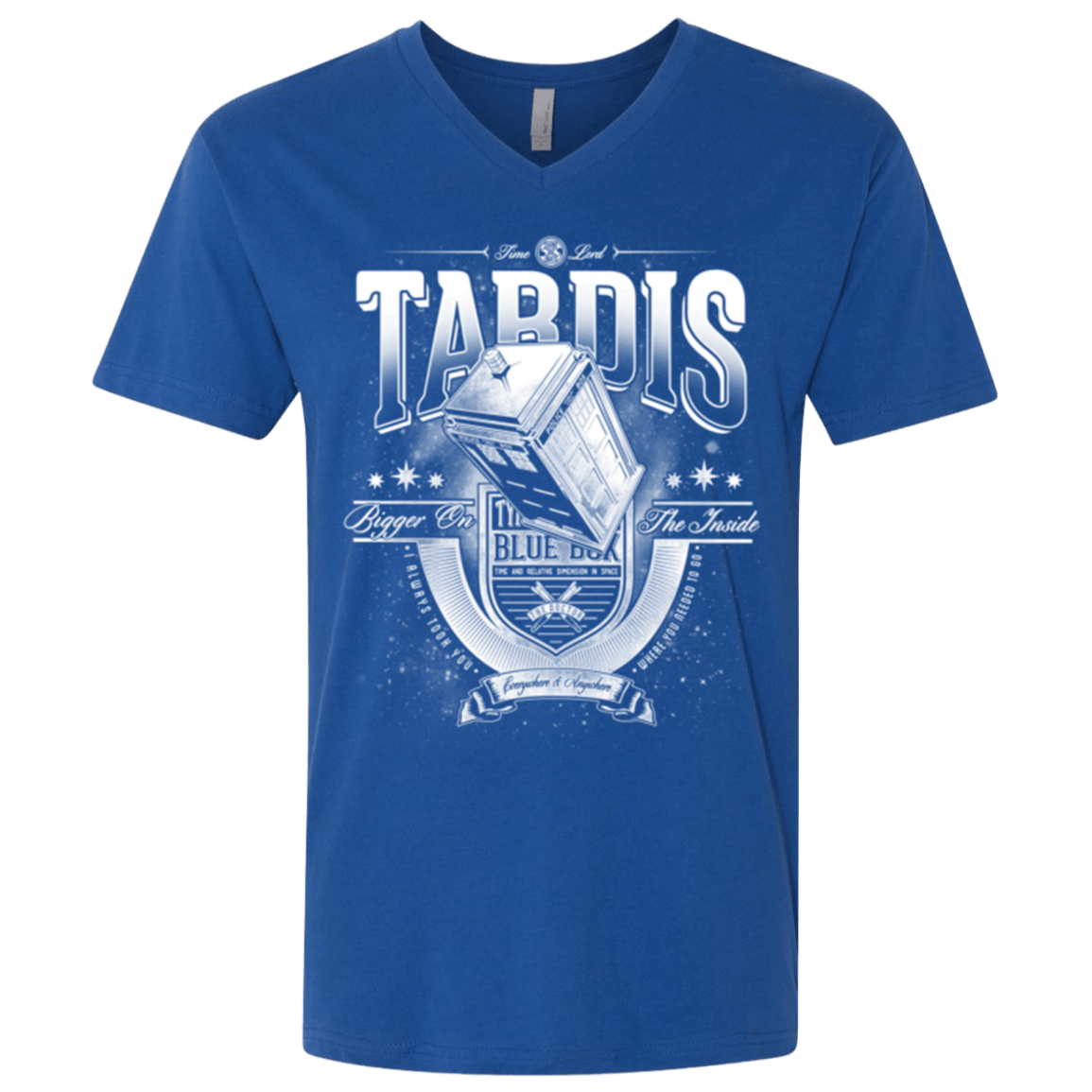 T-Shirts Royal / X-Small Tardis Men's Premium V-Neck