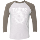 T-Shirts Heather White/Vintage Grey / X-Small Tardis Men's Triblend 3/4 Sleeve
