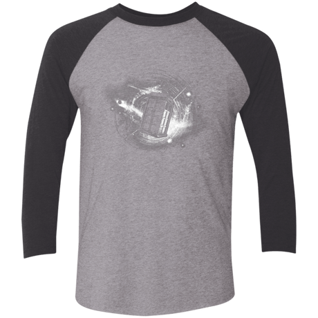 T-Shirts Premium Heather/ Vintage Black / X-Small Tardis Men's Triblend 3/4 Sleeve