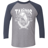 T-Shirts Premium Heather/ Vintage Navy / X-Small Tardis Men's Triblend 3/4 Sleeve
