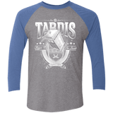 T-Shirts Premium Heather/ Vintage Royal / X-Small Tardis Men's Triblend 3/4 Sleeve