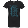 T-Shirts Black / YXS Tardis Plan Girls Premium T-Shirt