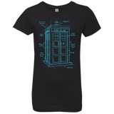 T-Shirts Black / YXS Tardis Plan Girls Premium T-Shirt