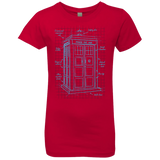 T-Shirts Red / YXS Tardis Plan Girls Premium T-Shirt