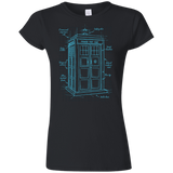 T-Shirts Black / S Tardis Plan Junior Slimmer-Fit T-Shirt