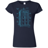 T-Shirts Navy / S Tardis Plan Junior Slimmer-Fit T-Shirt