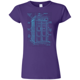 T-Shirts Purple / S Tardis Plan Junior Slimmer-Fit T-Shirt