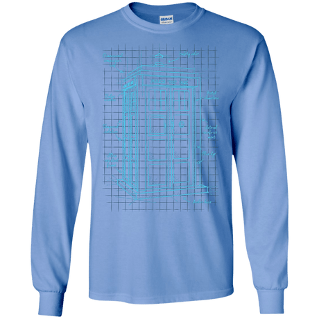 T-Shirts Carolina Blue / S Tardis Plan Men's Long Sleeve T-Shirt