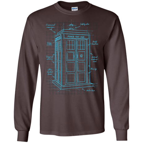 Tardis Plan Men's Long Sleeve T-Shirt