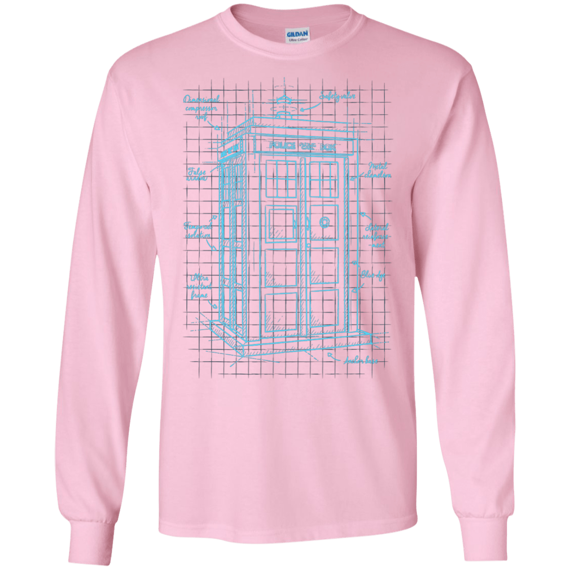 Tardis Plan Men's Long Sleeve T-Shirt