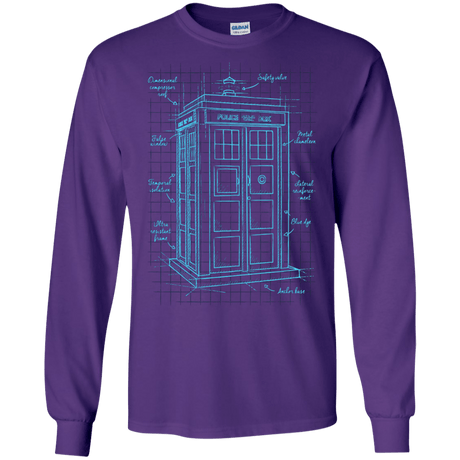 Tardis Plan Men's Long Sleeve T-Shirt