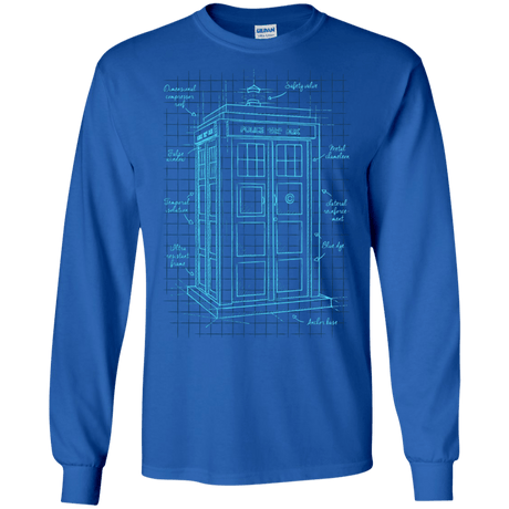 Tardis Plan Men's Long Sleeve T-Shirt