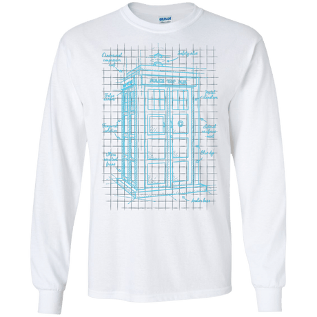 Tardis Plan Men's Long Sleeve T-Shirt